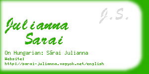 julianna sarai business card